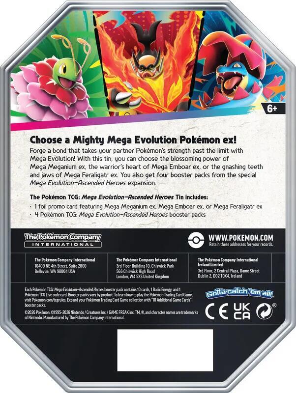 Ascended Heroes Tin [Mega Feraligatr ex] - ME: Ascended Heroes (ASC)