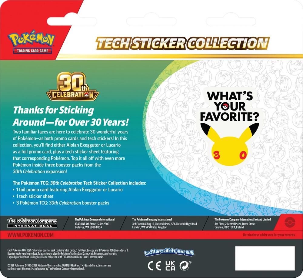 30th Celebration Tech Sticker Collection [Alolan Exeggutor] - ME: 30th Celebration (30C) ME: 30th Celebration