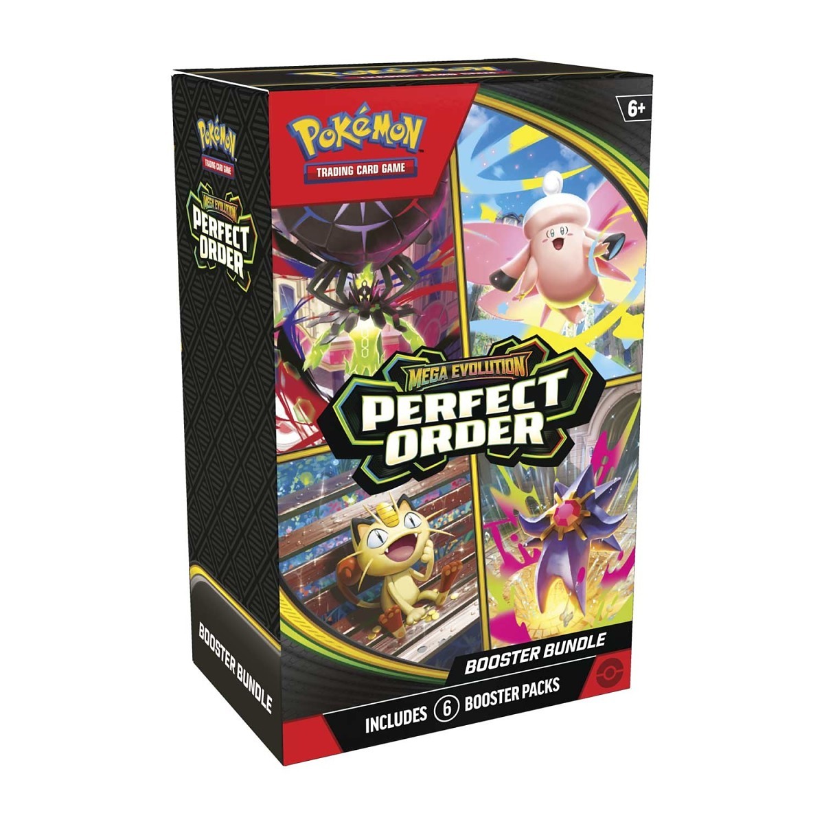 Pre-Order Pokémon TCG: Mega Evolution-Perfect Order Booster Bundle (6 Packs)