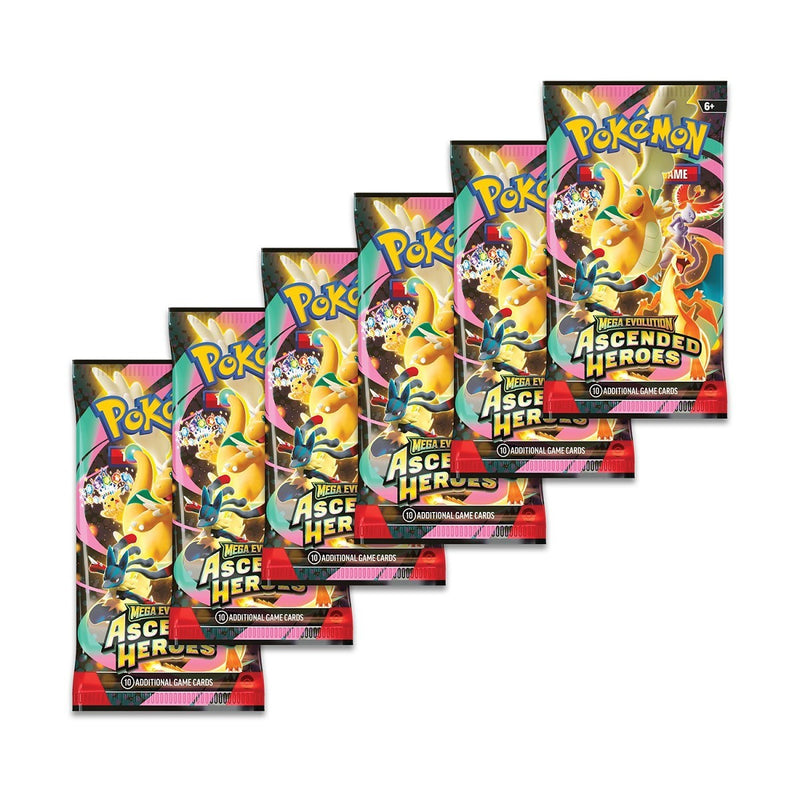 PRE-ORDER Pokémon TCG: Mega Evolution-Ascended Heroes Booster Bundle (6 Packs)