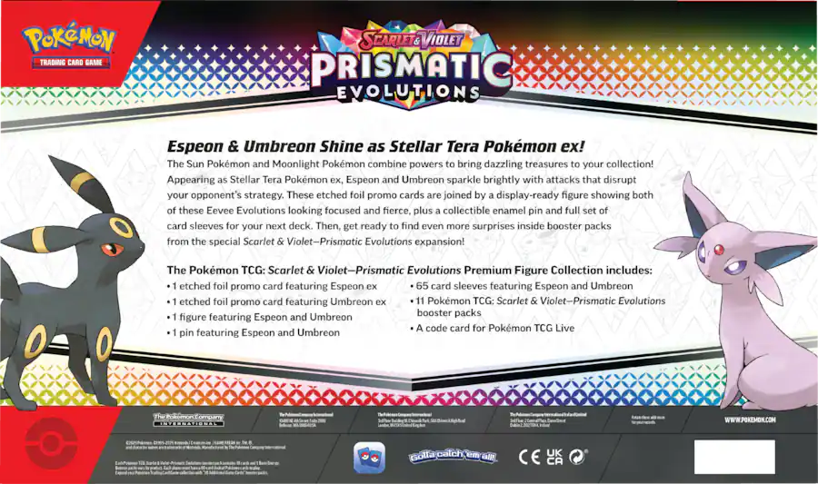 2025 Pokémon Prismatic Evolutions Premium Figure Collection Box